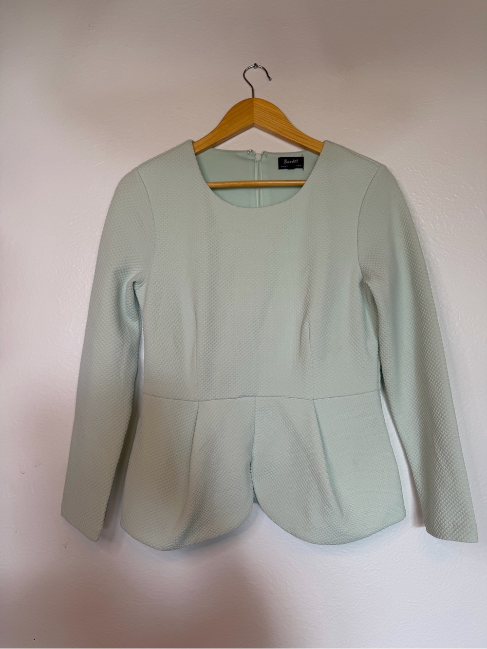 Bardot Mint Green Peplum Blouse